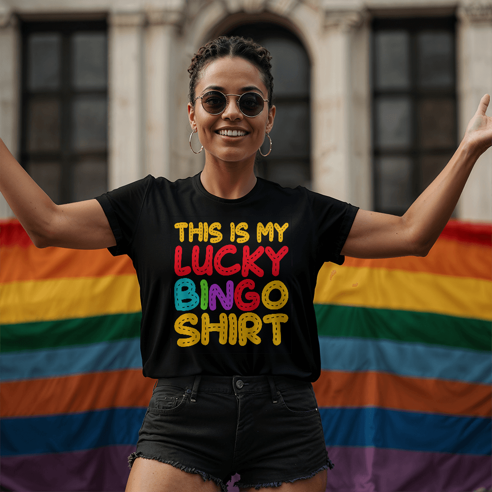 This Is My Lucky Bingo Shirt - Bella + Canvas 3001 Unisex T-Shirt Front Print - Gift for Her - Gift for Him