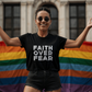 Faith Over Fear (White) - Bella + Canvas 3001 Unisex T-shirt Front Print - Gift for Her - Gift for Him