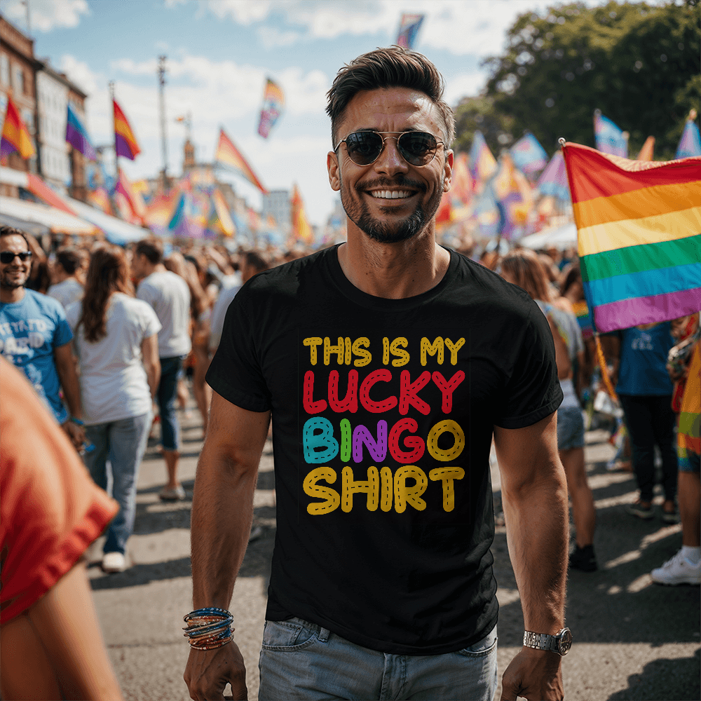 This Is My Lucky Bingo Shirt - Bella + Canvas 3001 Unisex T-Shirt Front Print - Gift for Her - Gift for Him