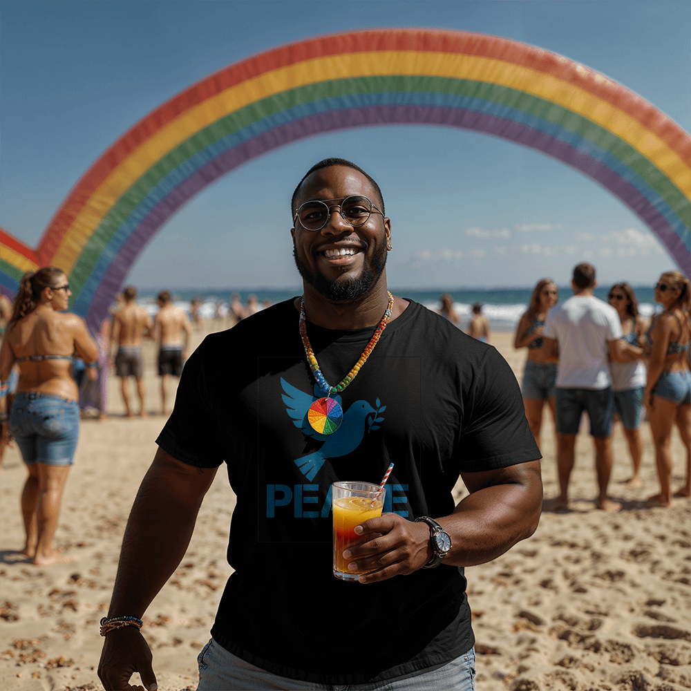 PEACE - Bella + Canvas 3001 Unisex T-shirt Front Print - Gift for Her - Gift for Him