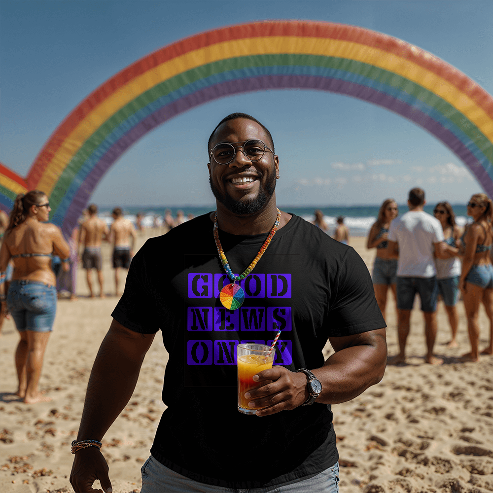 Good News Only - Bella + Canvas 3001 Unisex T-shirt Front Print - Gift for Her - Gift for Him