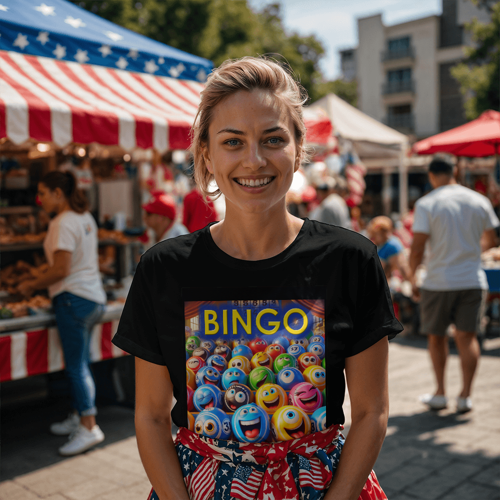 Bingo 01 - Bella + Canvas 3001 Unisex T-Shirt Front Print - Gift for Her - Gift for Him