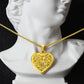 Elephant Head - Engraved Heart Necklace - Gift for Her