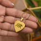 Mama Bear - Engraved Heart Necklace - Gift for Mom