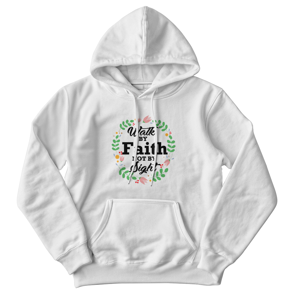 Walk By Faith Not By Sight - Gildan 18500 Unisex Hooded Sweatshirt Front Print - Gift for Her - Gift for Him