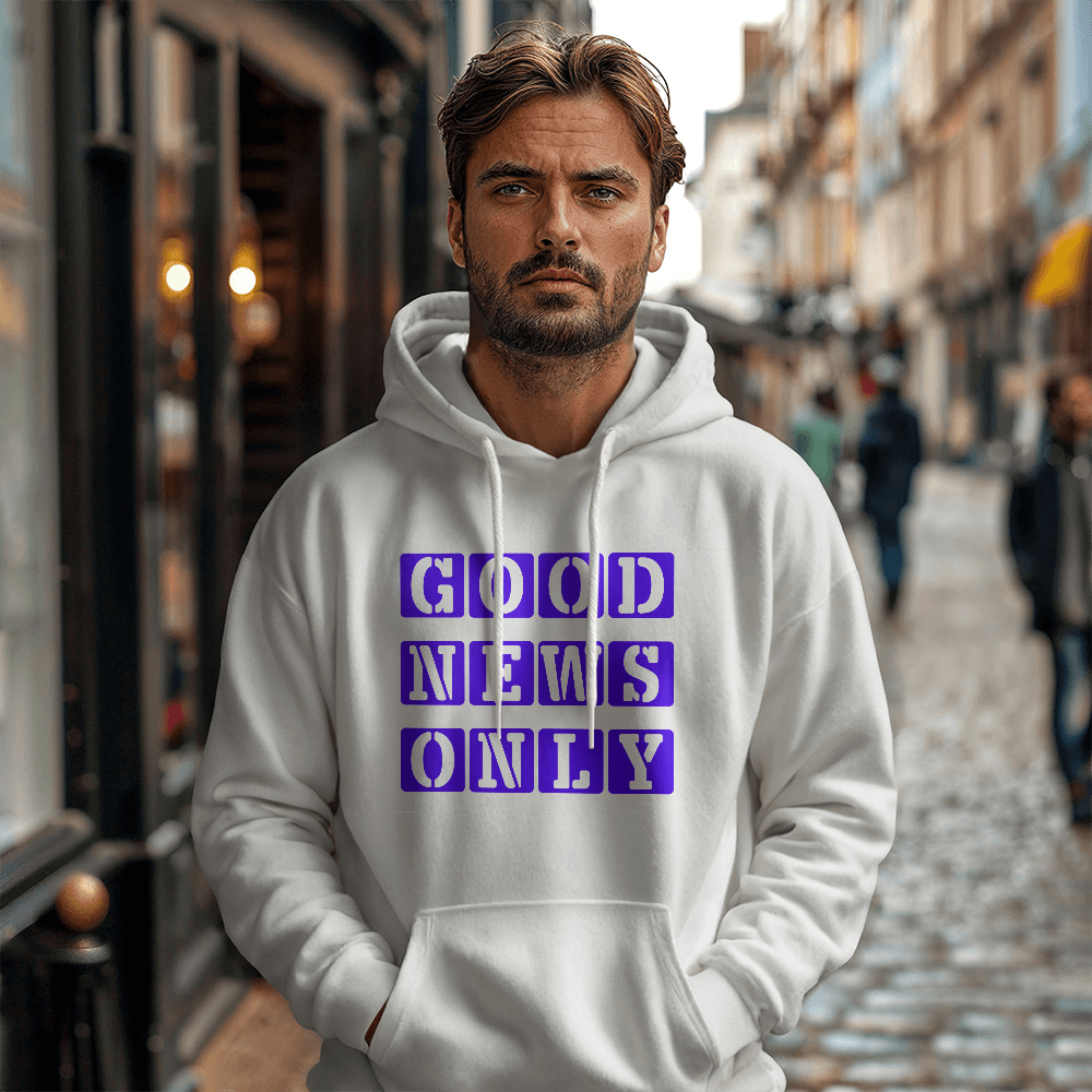 Good News Only - Gildan 18500 Unisex Hooded Sweatshirt Front Print - Gift for Her - Gift for Him