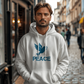 PEACE - Gildan 18500 Unisex Hooded Sweatshirt Front Print - Gift for Her - Gift for Him