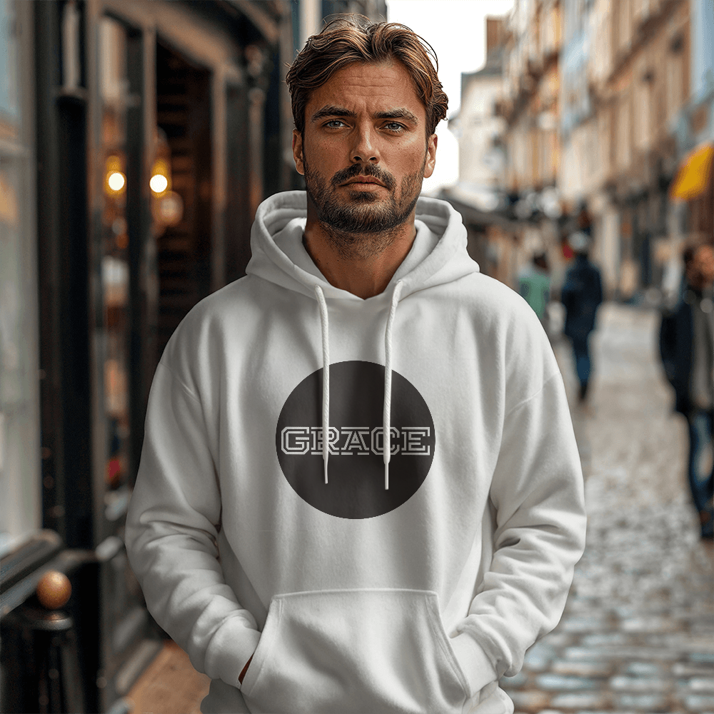 GRACE - Gildan 18500 Unisex Hooded Sweatshirt Front Print - Gift for Her - Gift for Him