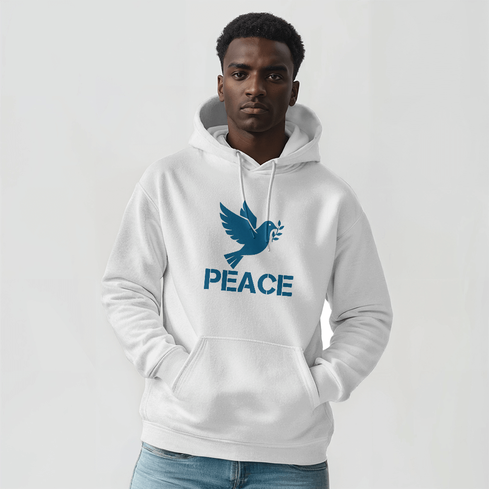 PEACE - Gildan 18500 Unisex Hooded Sweatshirt Front Print - Gift for Her - Gift for Him