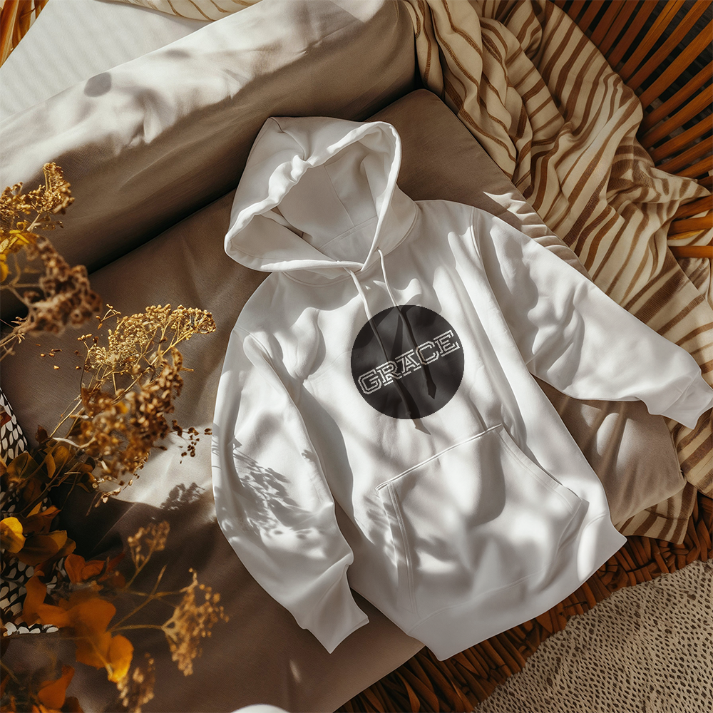 GRACE - Gildan 18500 Unisex Hooded Sweatshirt Front Print - Gift for Her - Gift for Him