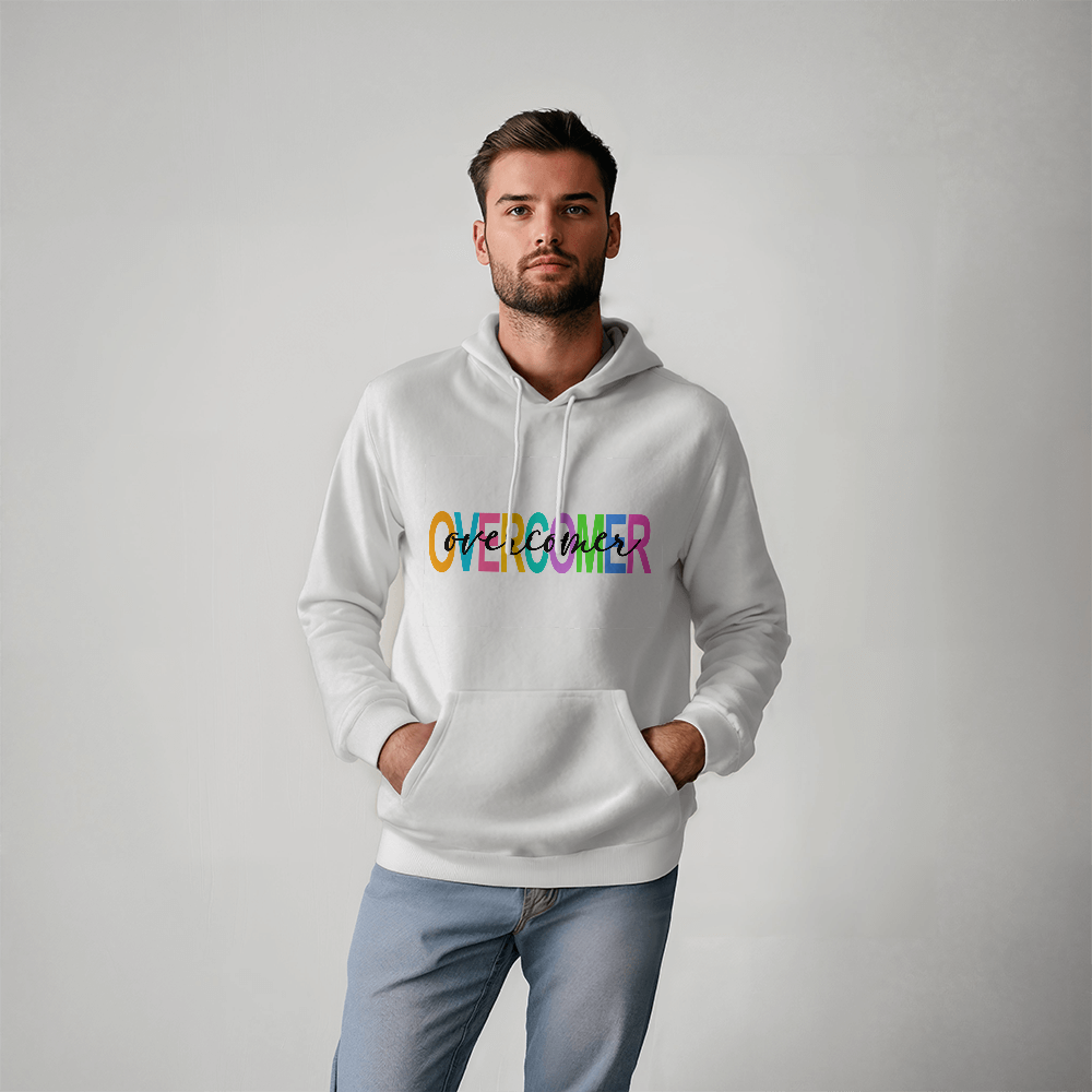 Overcomer - Gildan 18500 Unisex Hooded Sweatshirt Front Print - Gift for Her - Gift for Him