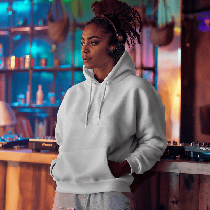 Faith Moves Mountains (White) Hooded Sweatshirt – Gift for Her - Gift for Him