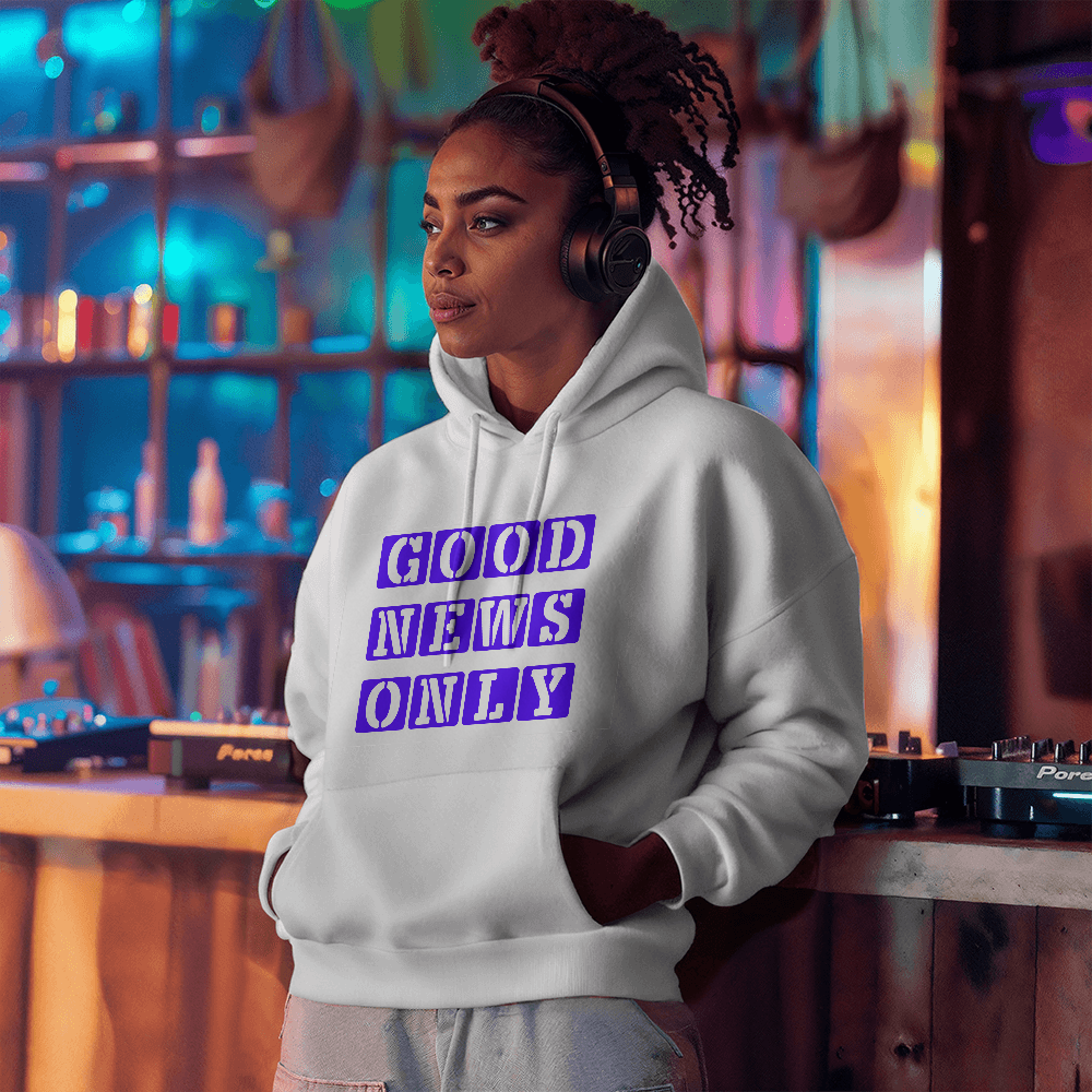Good News Only - Gildan 18500 Unisex Hooded Sweatshirt Front Print - Gift for Her - Gift for Him