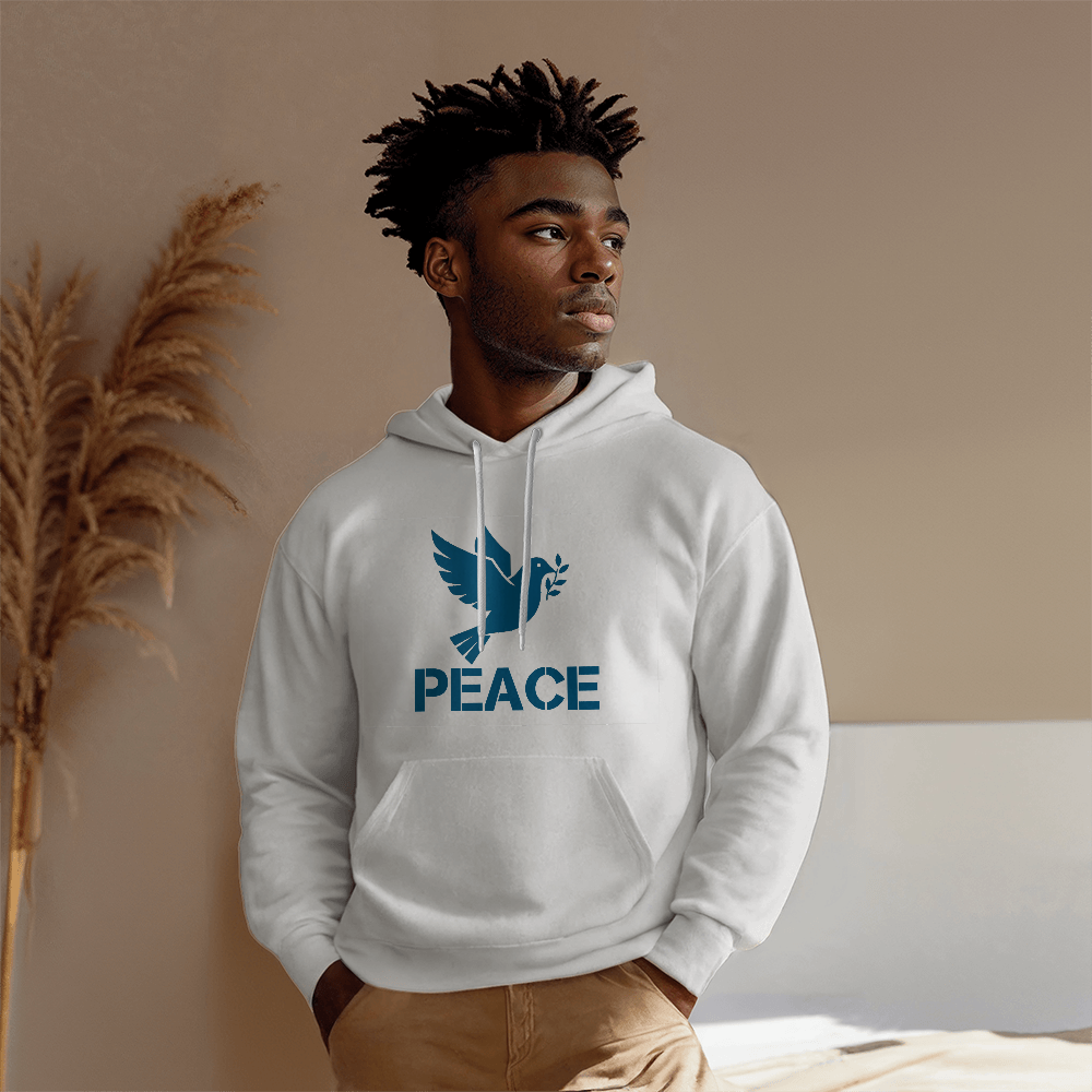 PEACE - Gildan 18500 Unisex Hooded Sweatshirt Front Print - Gift for Her - Gift for Him