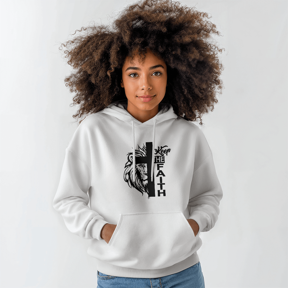 Keep The Faith 02 - Gildan 18500 Unisex Hooded Sweatshirt Front Print - Gift for Her - Gift for Him