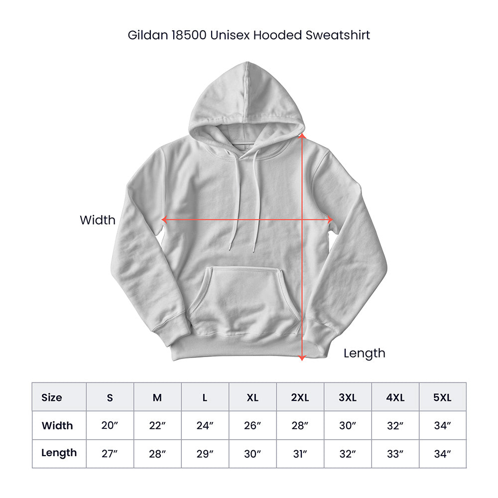 Grateful - Gildan 18500 Unisex Hooded Sweatshirt Front Print - Gift for Her - Gift for Him