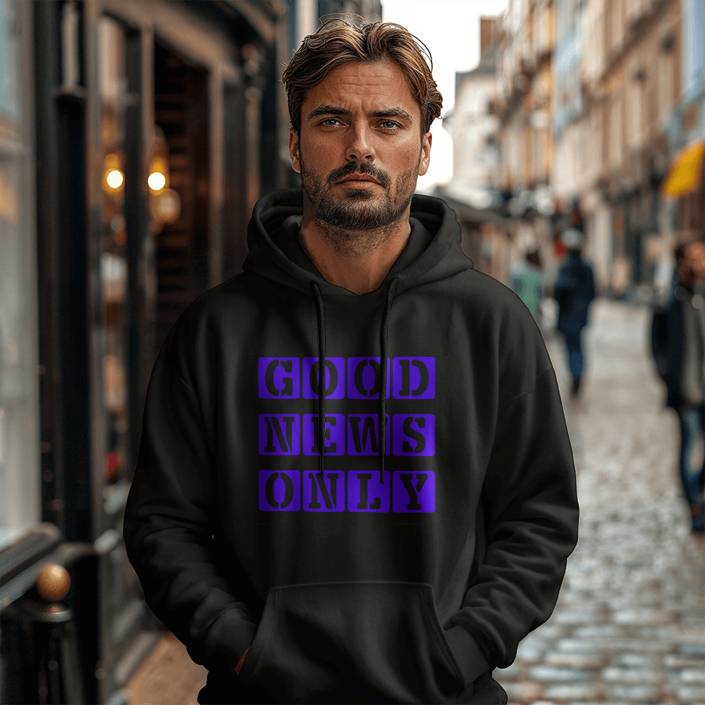 Good News Only - Gildan 18500 Unisex Hooded Sweatshirt Front Print - Gift for Her - Gift for Him