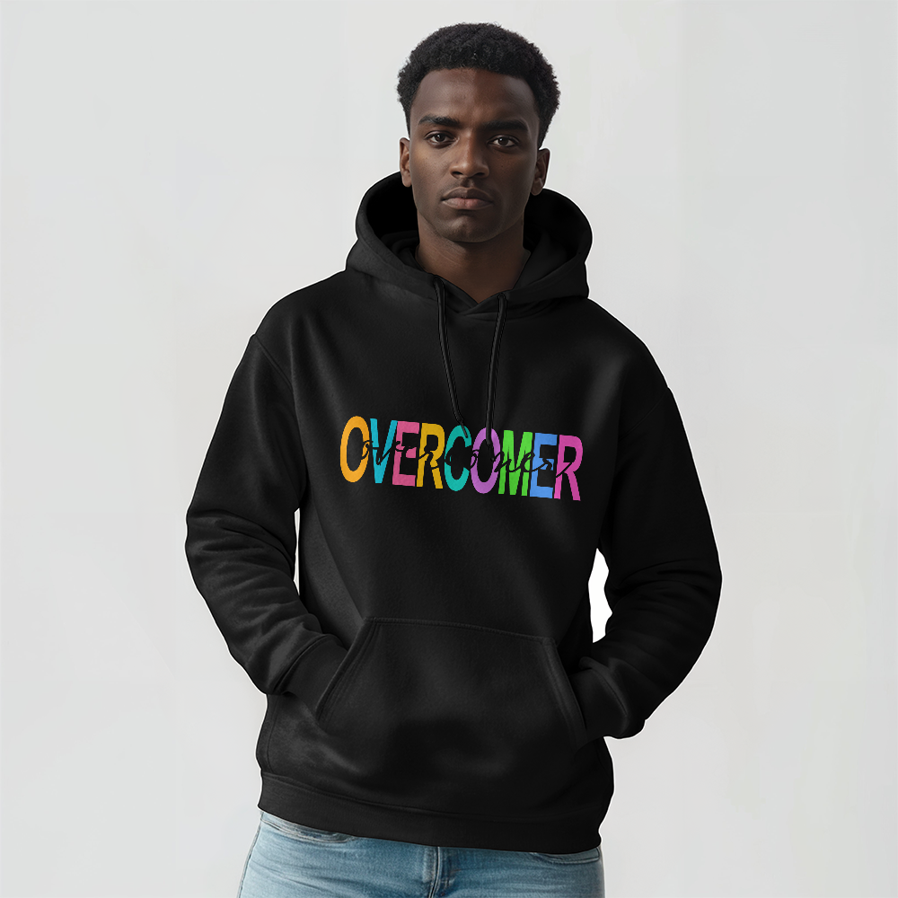 Overcomer - Gildan 18500 Unisex Hooded Sweatshirt Front Print - Gift for Her - Gift for Him
