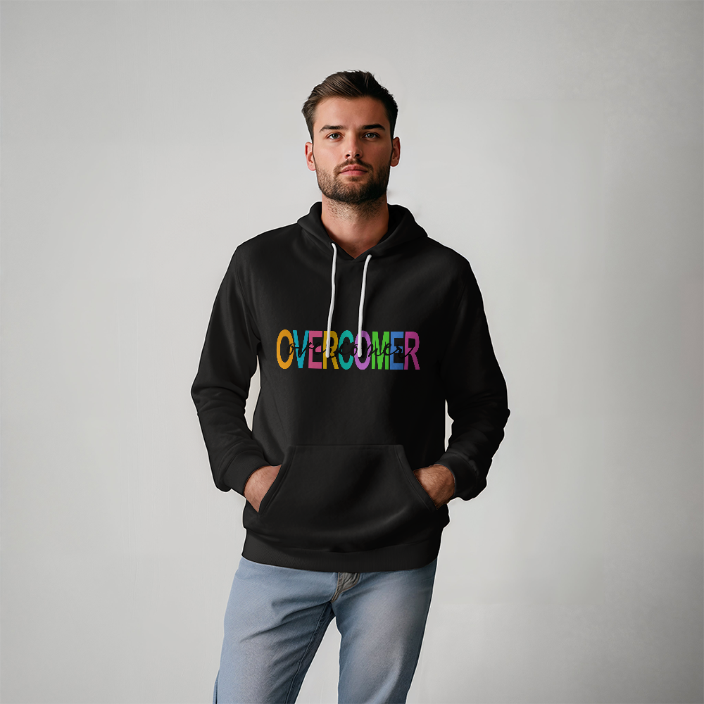 Overcomer - Gildan 18500 Unisex Hooded Sweatshirt Front Print - Gift for Her - Gift for Him
