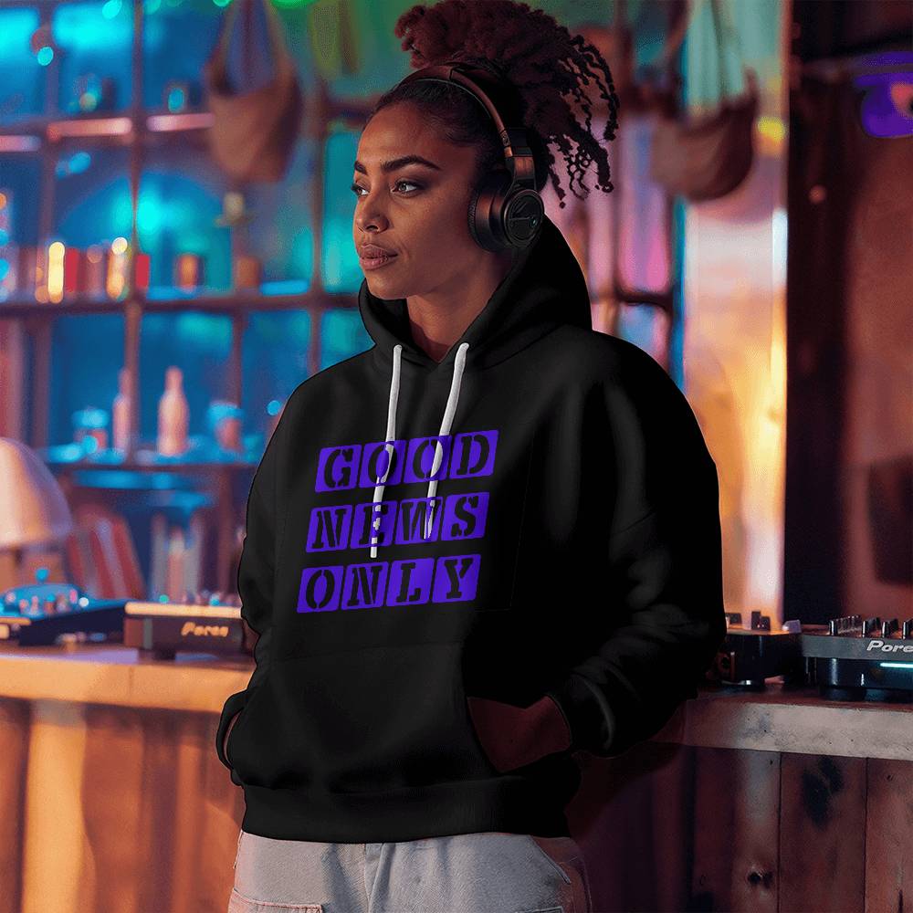 Good News Only - Gildan 18500 Unisex Hooded Sweatshirt Front Print - Gift for Her - Gift for Him