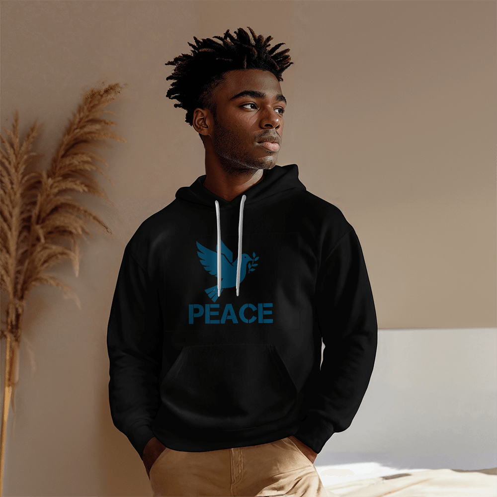 PEACE - Gildan 18500 Unisex Hooded Sweatshirt Front Print - Gift for Her - Gift for Him