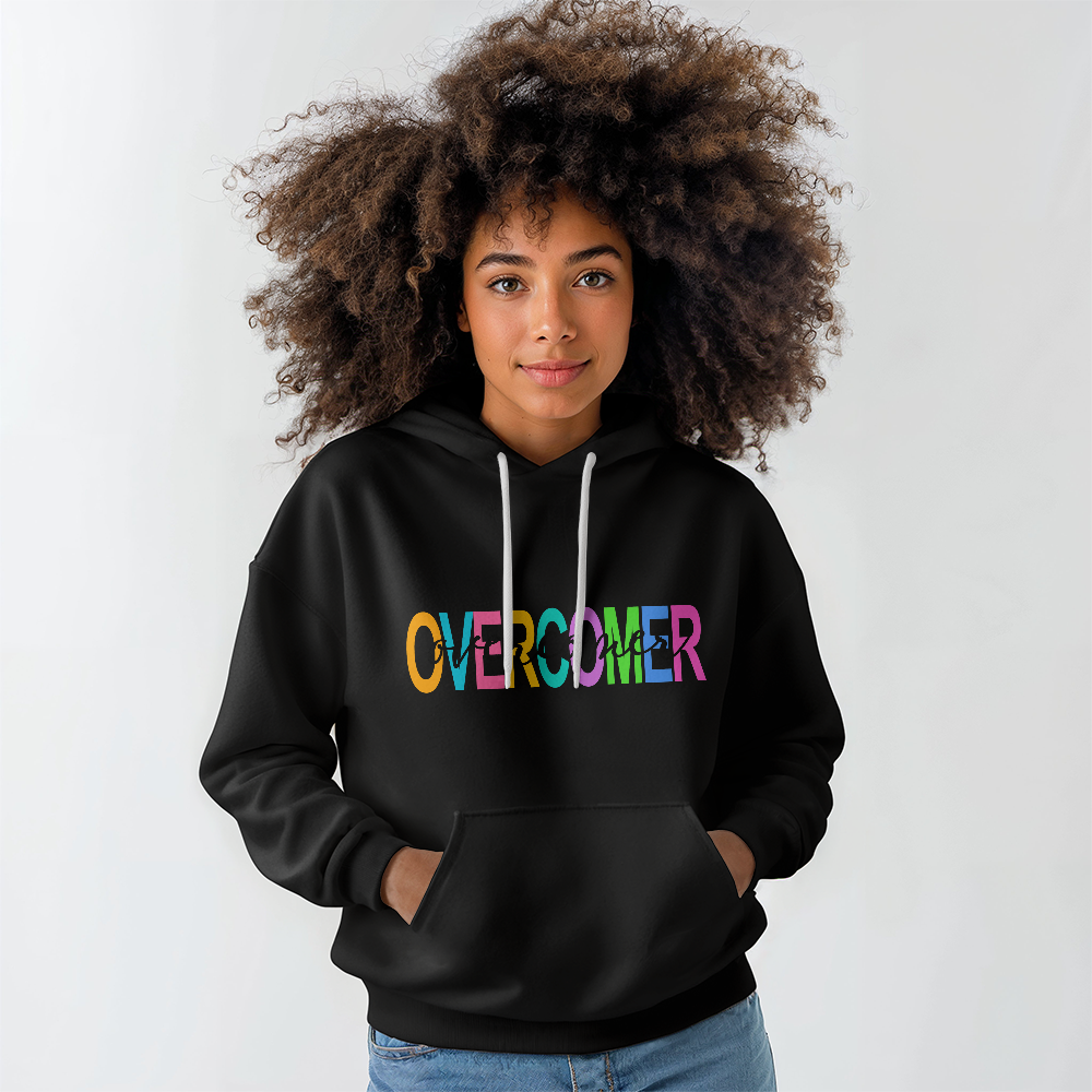 Overcomer - Gildan 18500 Unisex Hooded Sweatshirt Front Print - Gift for Her - Gift for Him