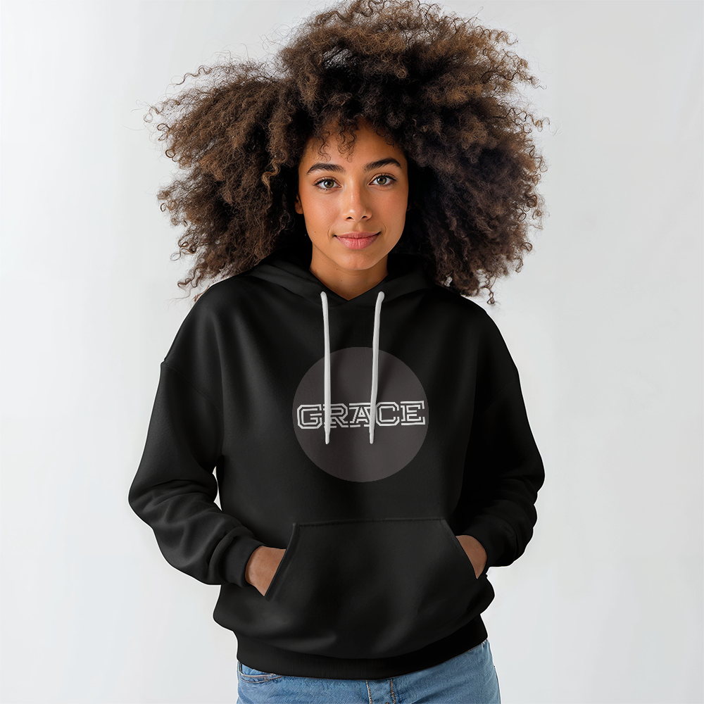 GRACE - Gildan 18500 Unisex Hooded Sweatshirt Front Print - Gift for Her - Gift for Him