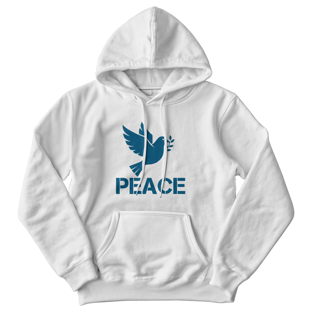PEACE - Gildan 18500 Unisex Hooded Sweatshirt Front Print - Gift for Her - Gift for Him
