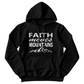 Faith Moves Mountains (White) - Gildan 18500 Unisex Hooded Sweatshirt Front Print - Gift for Her - Gift for Him