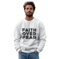 Faith Over Fear (Black) - Gildan 18000 Unisex Crewneck Sweatshirt Front Print - Gift for Her - Gift for Him