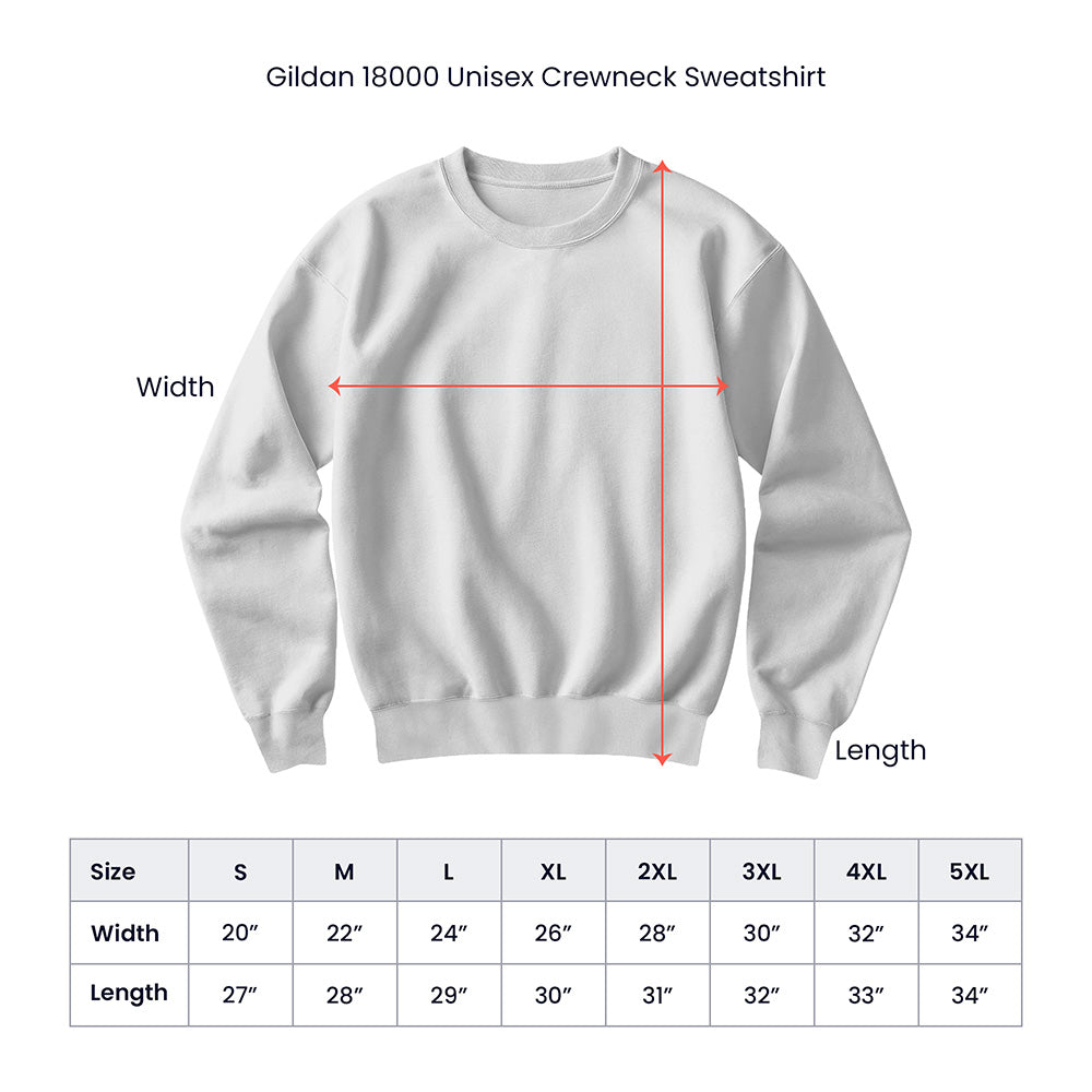 Faith Over Fear (Black) - Gildan 18000 Unisex Crewneck Sweatshirt Front Print - Gift for Her - Gift for Him