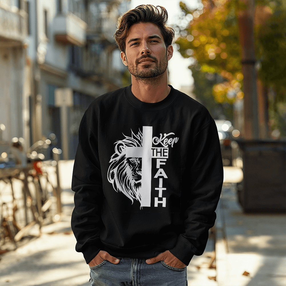 Keep The Faith 02 - Gildan 18000 Unisex Crewneck Sweatshirt Front Print - Gift for Her - Gift for Him