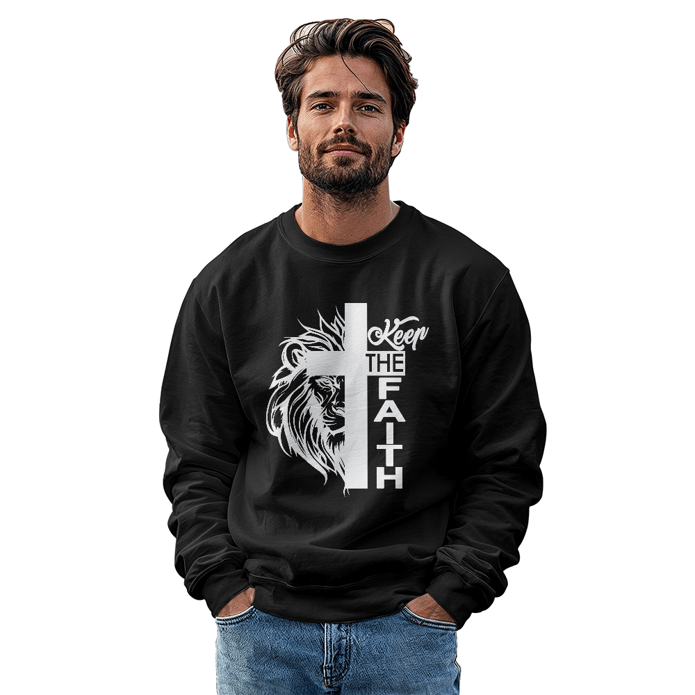 Keep The Faith 02 - Gildan 18000 Unisex Crewneck Sweatshirt Front Print - Gift for Her - Gift for Him