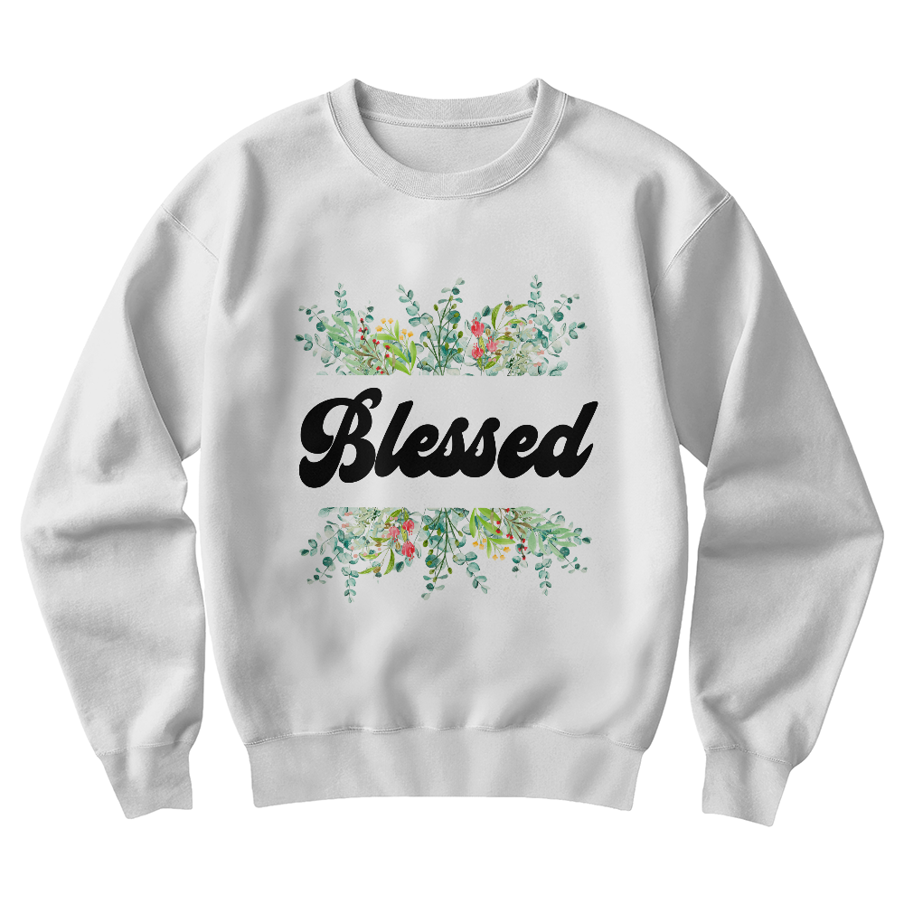 Blessed - Gildan 18000 Unisex Crewneck Sweatshirt Front Print - Gift for Her