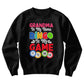 Grandma Is My Name Bingo Is My Game - Gildan 18000 Unisex Crewneck Sweatshirt Front Print - Gift for Grandma