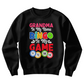 Grandma Is My Name Bingo Is My Game - Gildan 18000 Unisex Crewneck Sweatshirt Front Print - Gift for Grandma