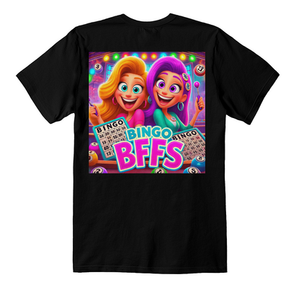 Bingo BFFS 1 - Bella + Canvas 3001 Unisex T-shirt Back Print - Gift for Her