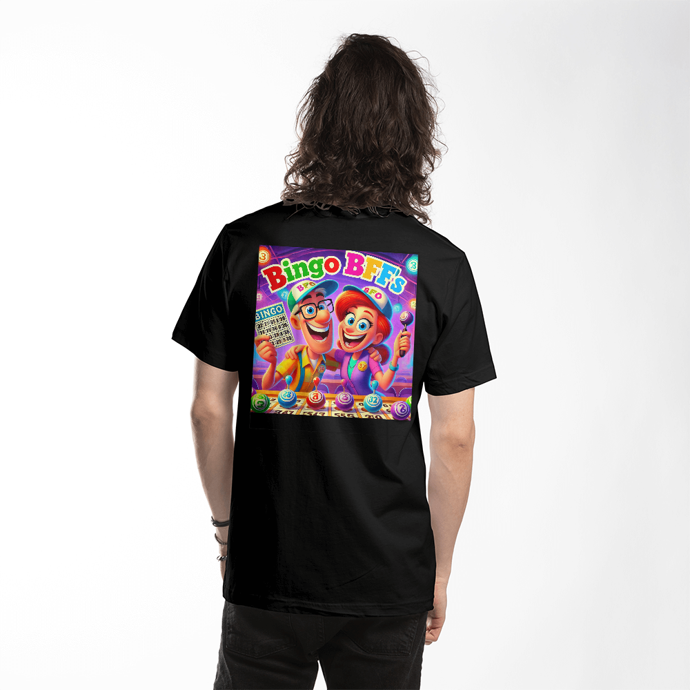 Bingo BFFS 2 - Bella + Canvas 3001 Unisex T-shirt Back Print - Gift for Her - Gift for Him