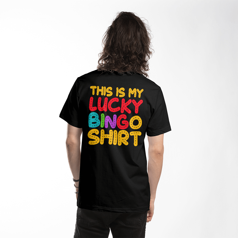 This Is My Lucky Bingo Shirt - Bella + Canvas 3001 Unisex T-shirt Back Print - Gift for Her - Gift for Him