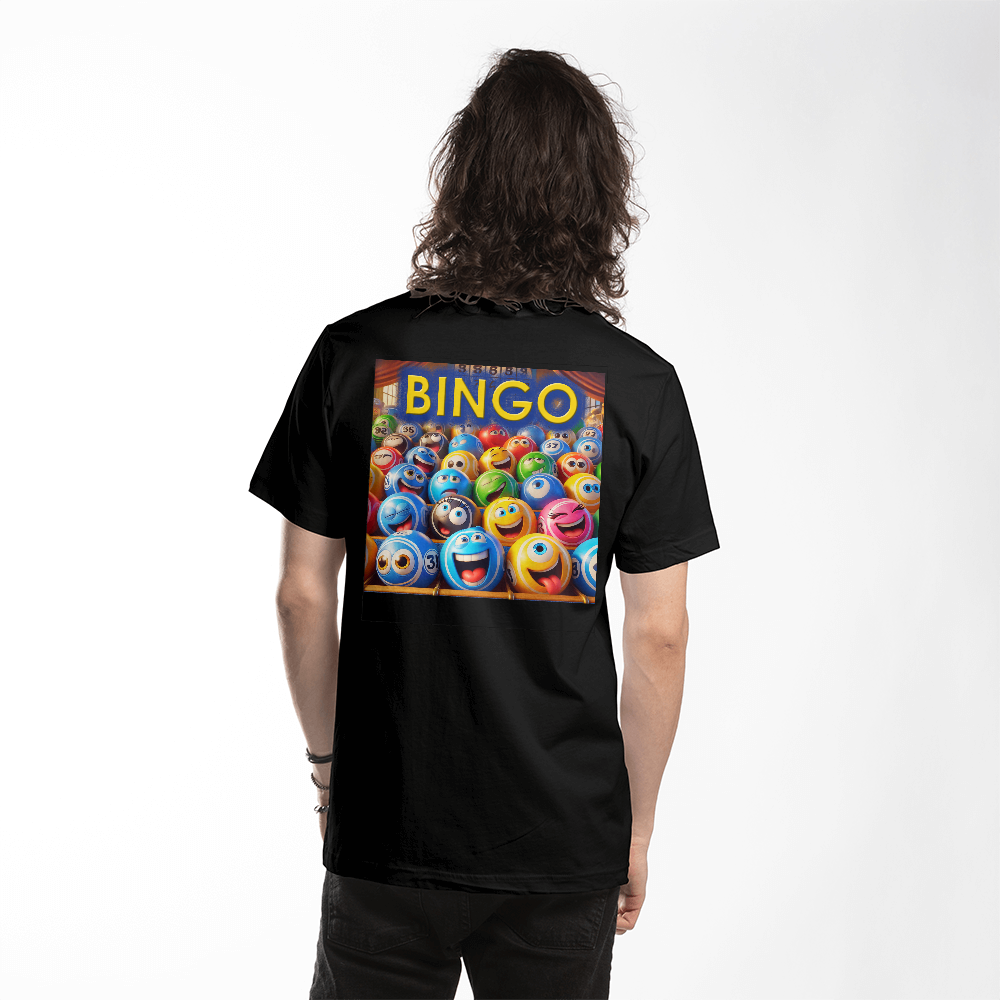 Bingo 1 - Bella + Canvas 3001 Unisex T-shirt Back Print - Gift for Her - Gift for Him