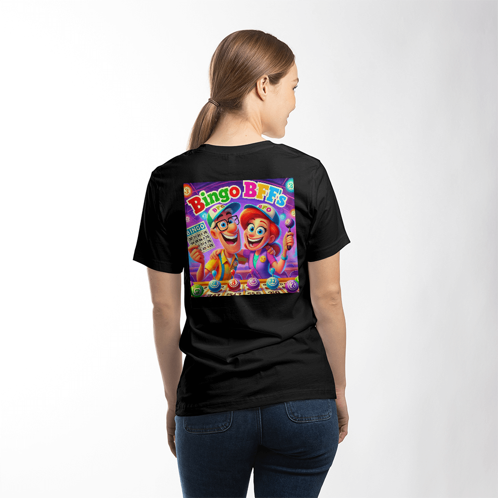Bingo BFFS 2 - Bella + Canvas 3001 Unisex T-shirt Back Print - Gift for Her - Gift for Him