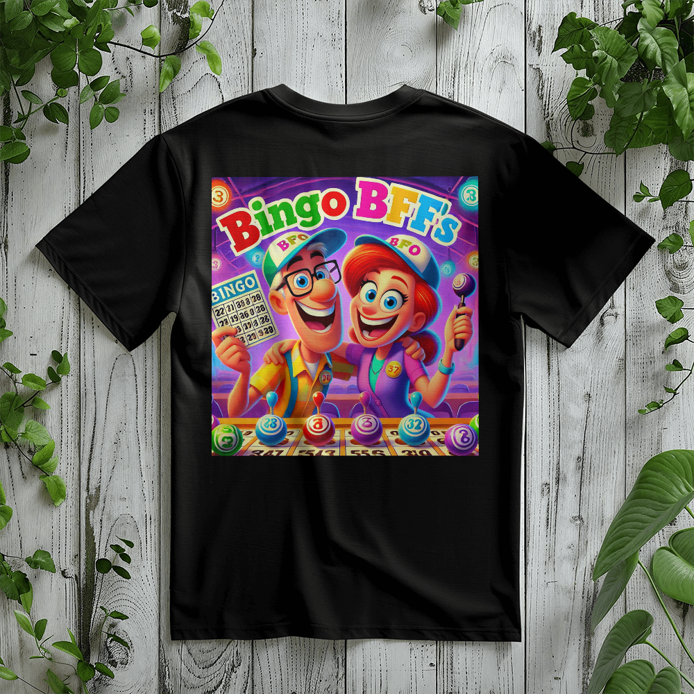 Bingo BFFS 2 - Bella + Canvas 3001 Unisex T-shirt Back Print - Gift for Her - Gift for Him
