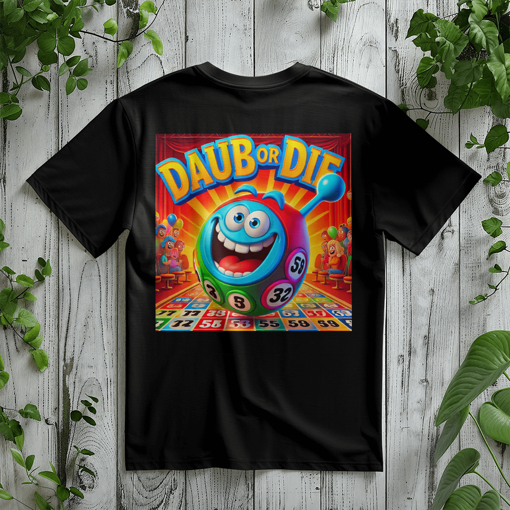Daub Or Die - Bella + Canvas 3001 Unisex T-shirt Back Print - Gift for Her - Gift for Him