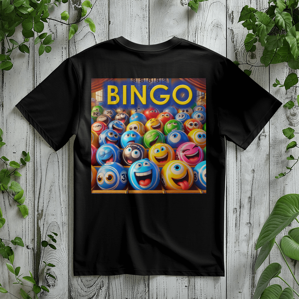 Bingo 1 - Bella + Canvas 3001 Unisex T-shirt Back Print - Gift for Her - Gift for Him