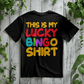 This Is My Lucky Bingo Shirt - Bella + Canvas 3001 Unisex T-shirt Back Print - Gift for Her - Gift for Him