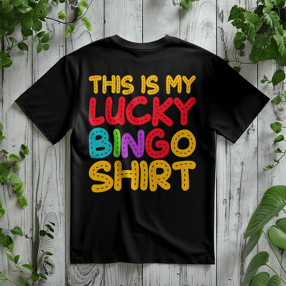 This Is My Lucky Bingo Shirt - Bella + Canvas 3001 Unisex T-shirt Back Print - Gift for Her - Gift for Him
