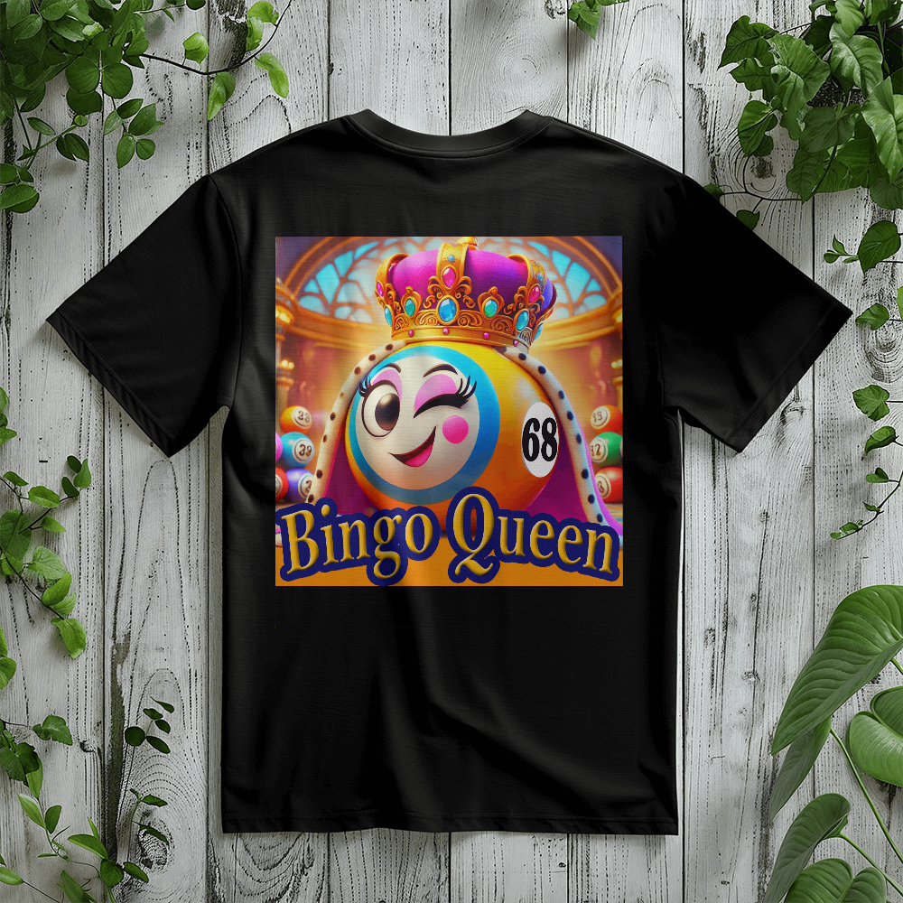 Bingo Queen - Bella + Canvas 3001 Unisex T-shirt Back Print - Gift for Her