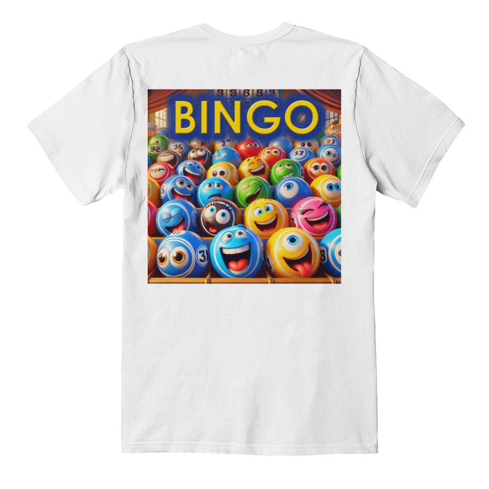 Bingo 1 - Bella + Canvas 3001 Unisex T-shirt Back Print - Gift for Her - Gift for Him