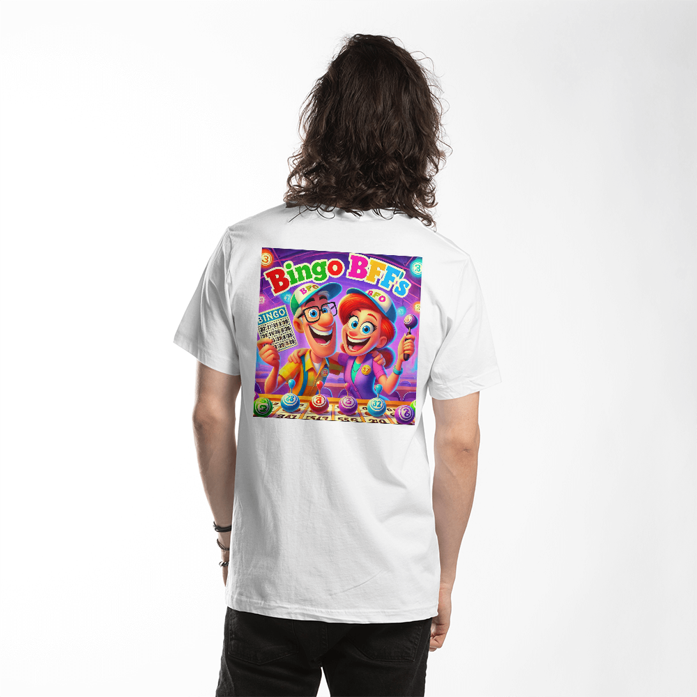 Bingo BFFS 2 - Bella + Canvas 3001 Unisex T-shirt Back Print - Gift for Her - Gift for Him