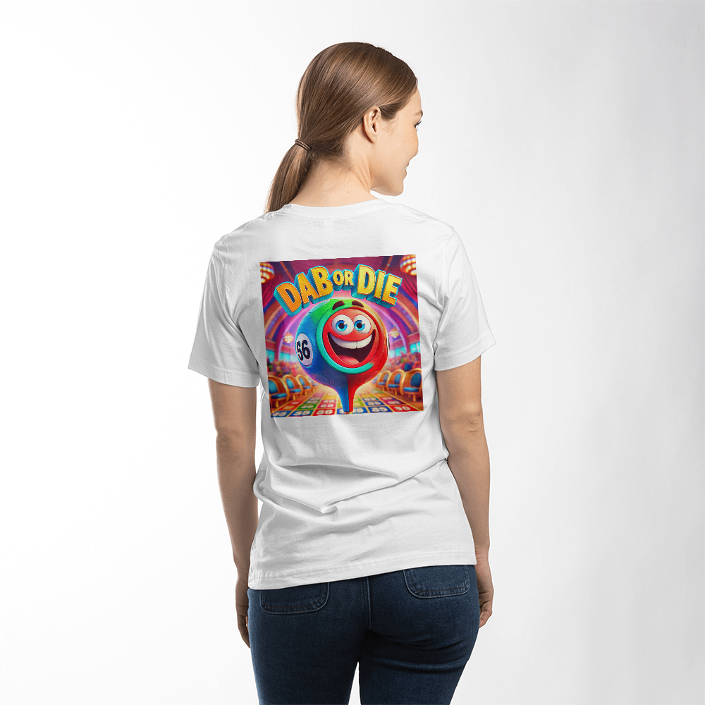 Dab Or Die 1 - Bella + Canvas 3001 Unisex T-shirt Back Print - Gift for Her - Gift for Him
